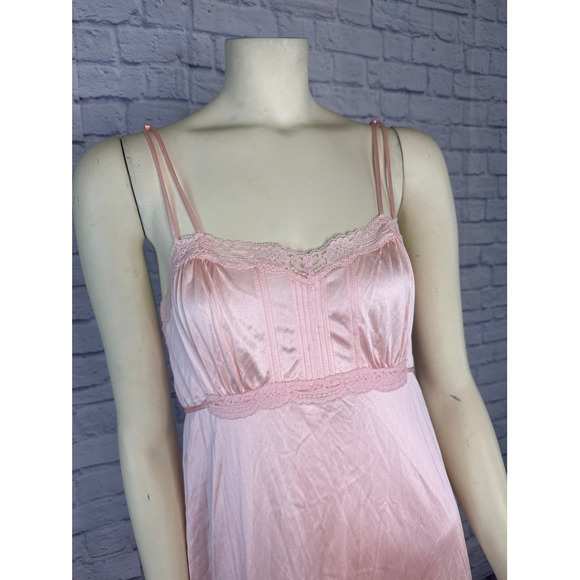 American Vintage 60's Nightgown Lingerie Slip bundle of 2 pink & green size XS - Picture 2 of 11